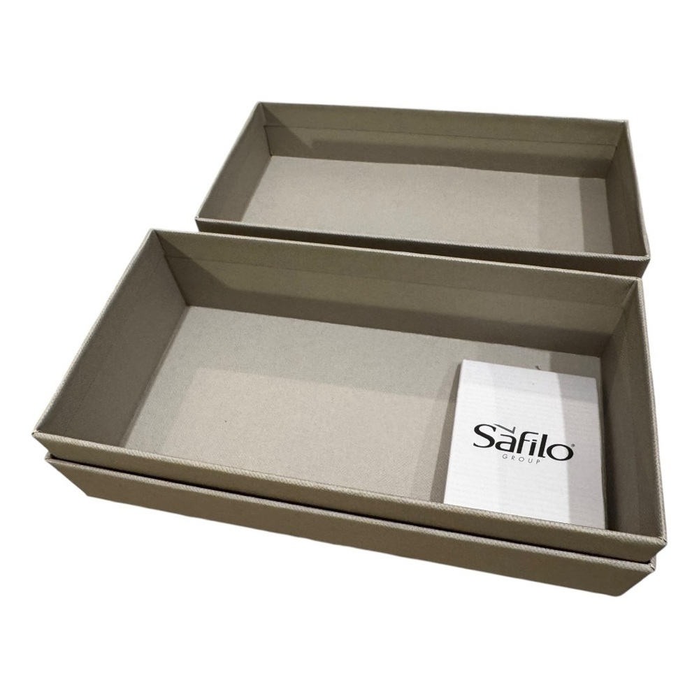 Elie Saab Designer Sunglasses Box | Taupe Gold Logo Case | 7.5x4x2.5” - Picture 2 of 3
